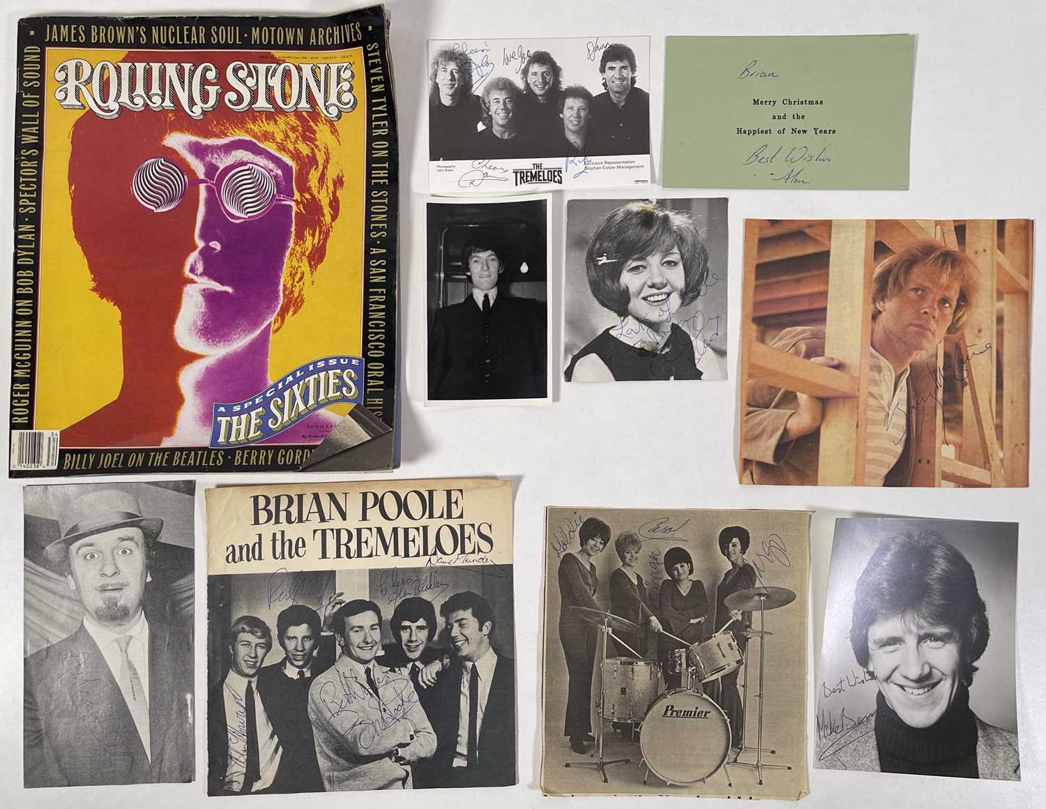 Lot 275 - 1960S STARS - SIGNED ITEMS / MEMORABILIA.