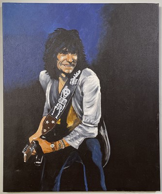 Lot 59 - JOHN LUCAS - ORIGINAL PAINTING - RONNIE WOOD.