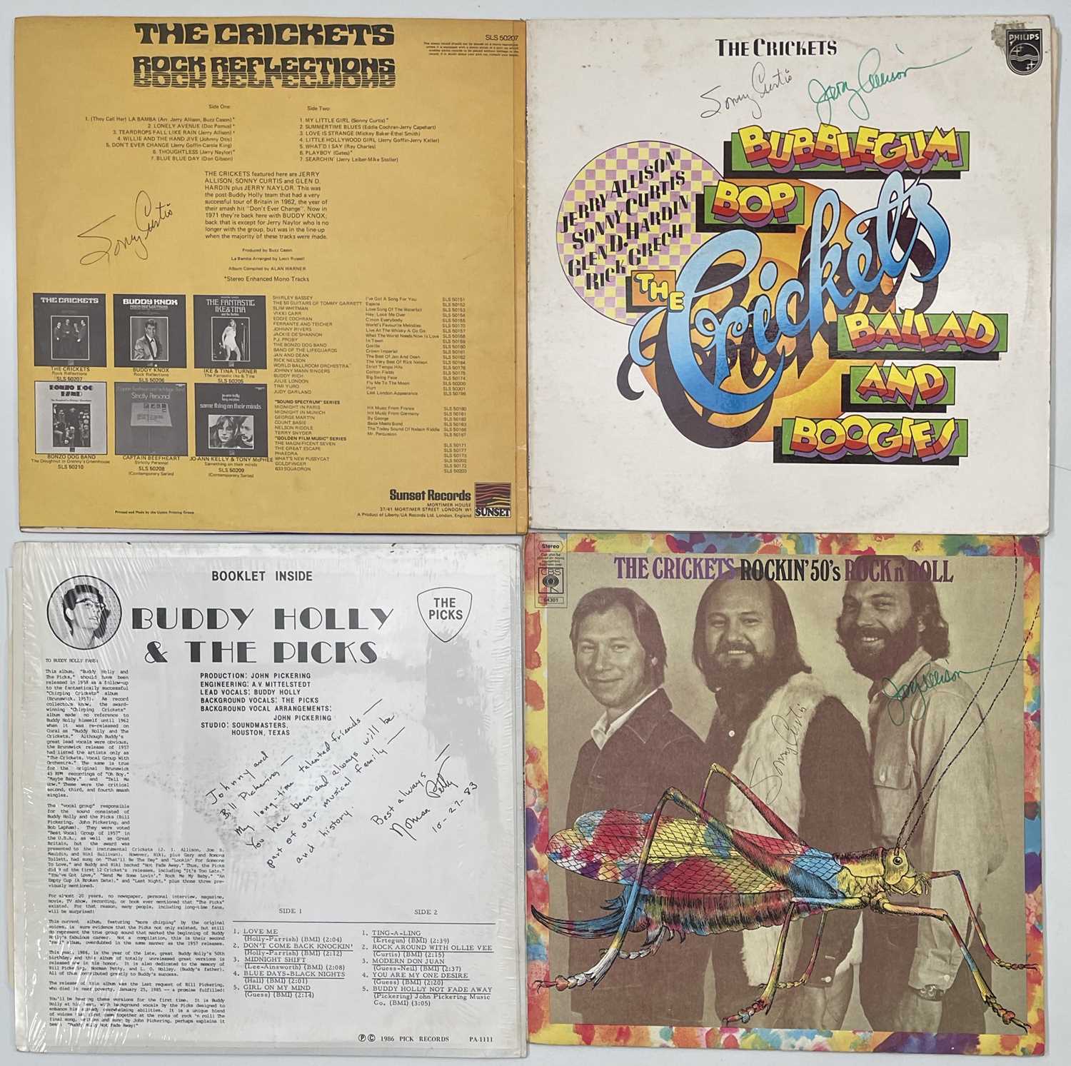 Lot 282 - THE CRICKETS - SIGNED LPS.