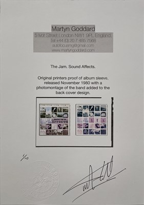 Lot 470 - THE JAM - MARTYN GODDARD SOUND AFFECTS COVER - LIMITED EDITION EDITED PRINT.