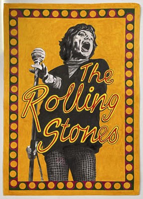 Lot 66 - THE ROLLING STONES - HAND-PAINTED POSTER ART.