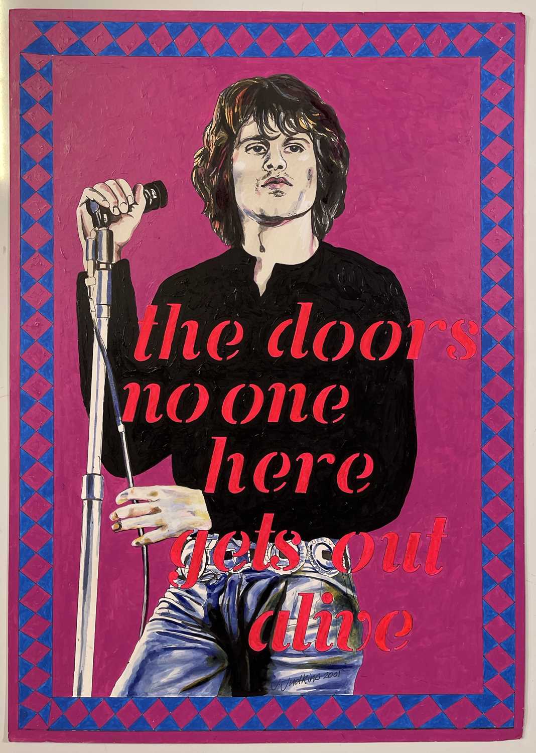 Lot 67 - THE DOORS - HAND-PAINTED POSTER ART.