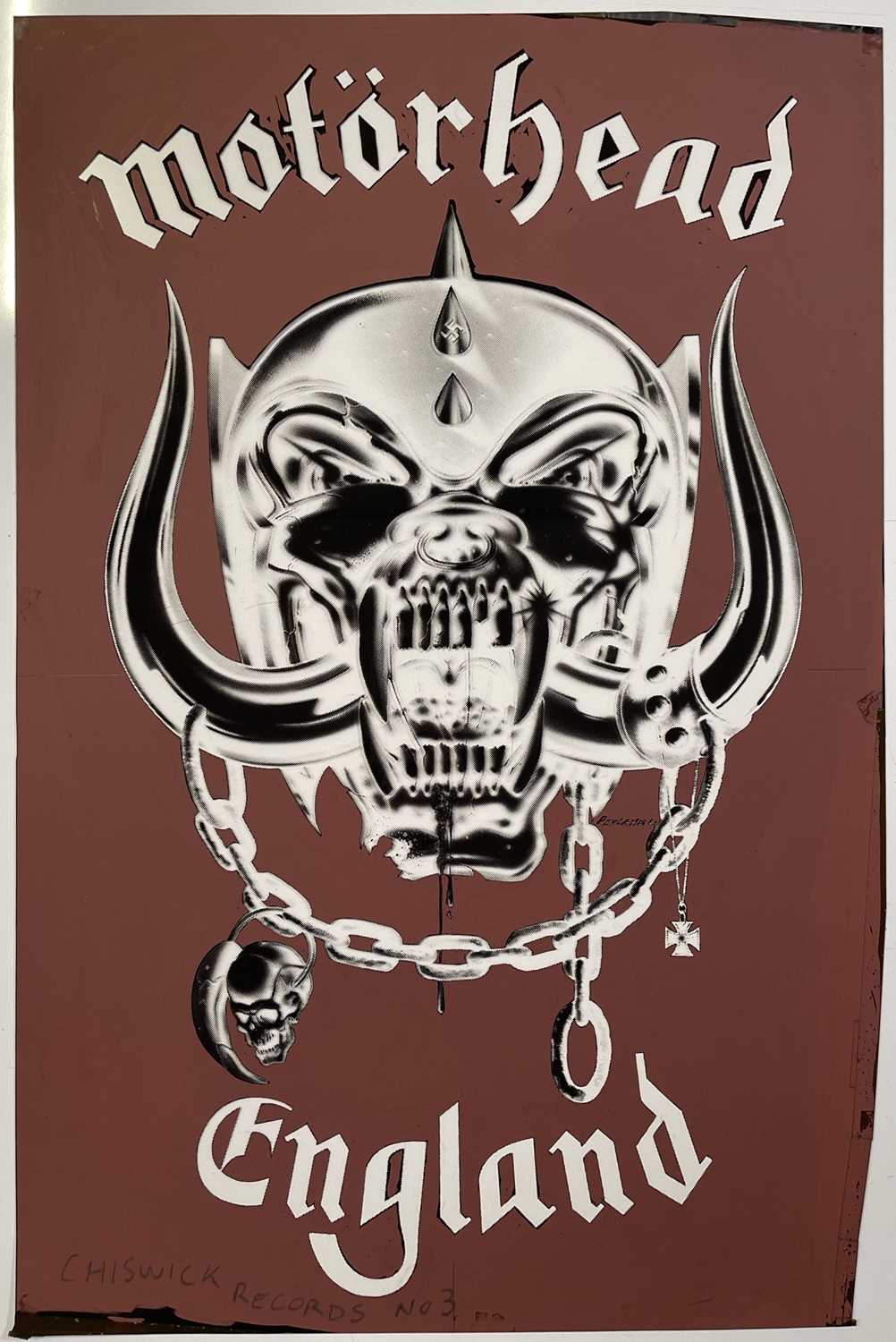 Lot 198 - MOTORHEAD - ENGLAND POSTER - ORIGINAL PRINTING FILM.