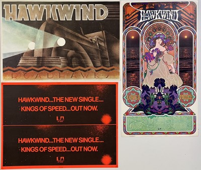 Lot 199 - HAWKWIND - 1970S POSTER COLLECTION.