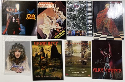 Lot 97 - ROCK / METAL / HARD ROCK - SIGNED CONCERT PROGRAMMES INC ALICE COOPER.