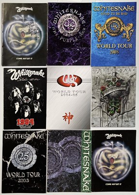 Lot 99 - WHITESNAKE - CONCERT PROGRAMMES - SOME SIGNED.