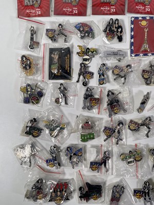 Lot 444 - KISS MEMORABILIA - LARGE BADGE COLLECTION.