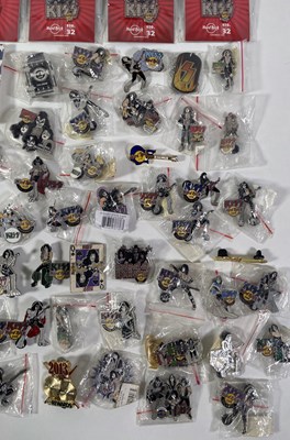 Lot 444 - KISS MEMORABILIA - LARGE BADGE COLLECTION.