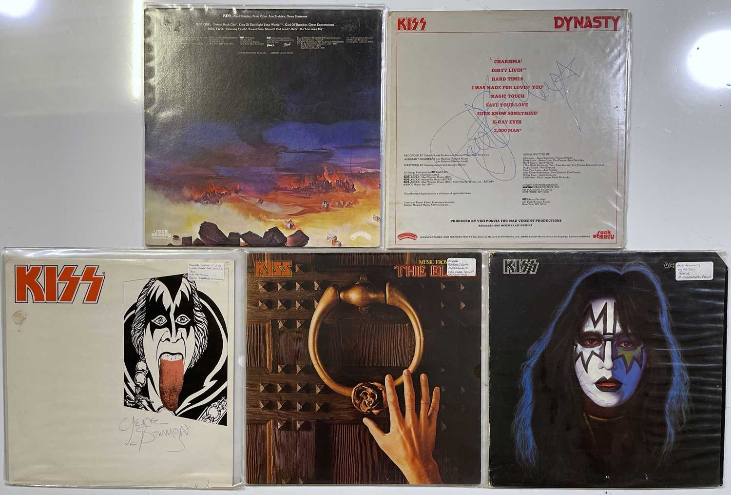 Lot 446 - KISS - SIGNED LPS.