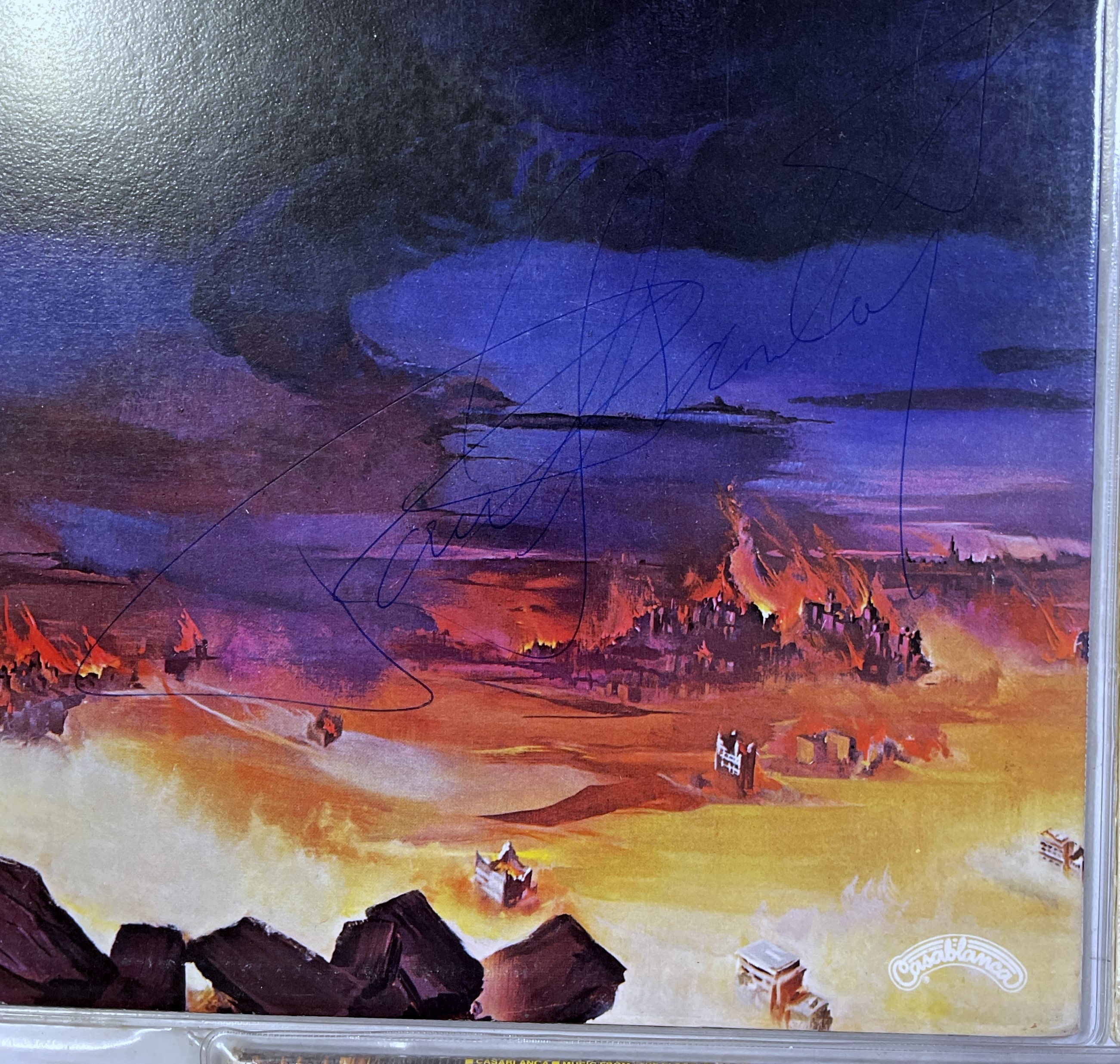 Lot 446 KISS SIGNED LPS.