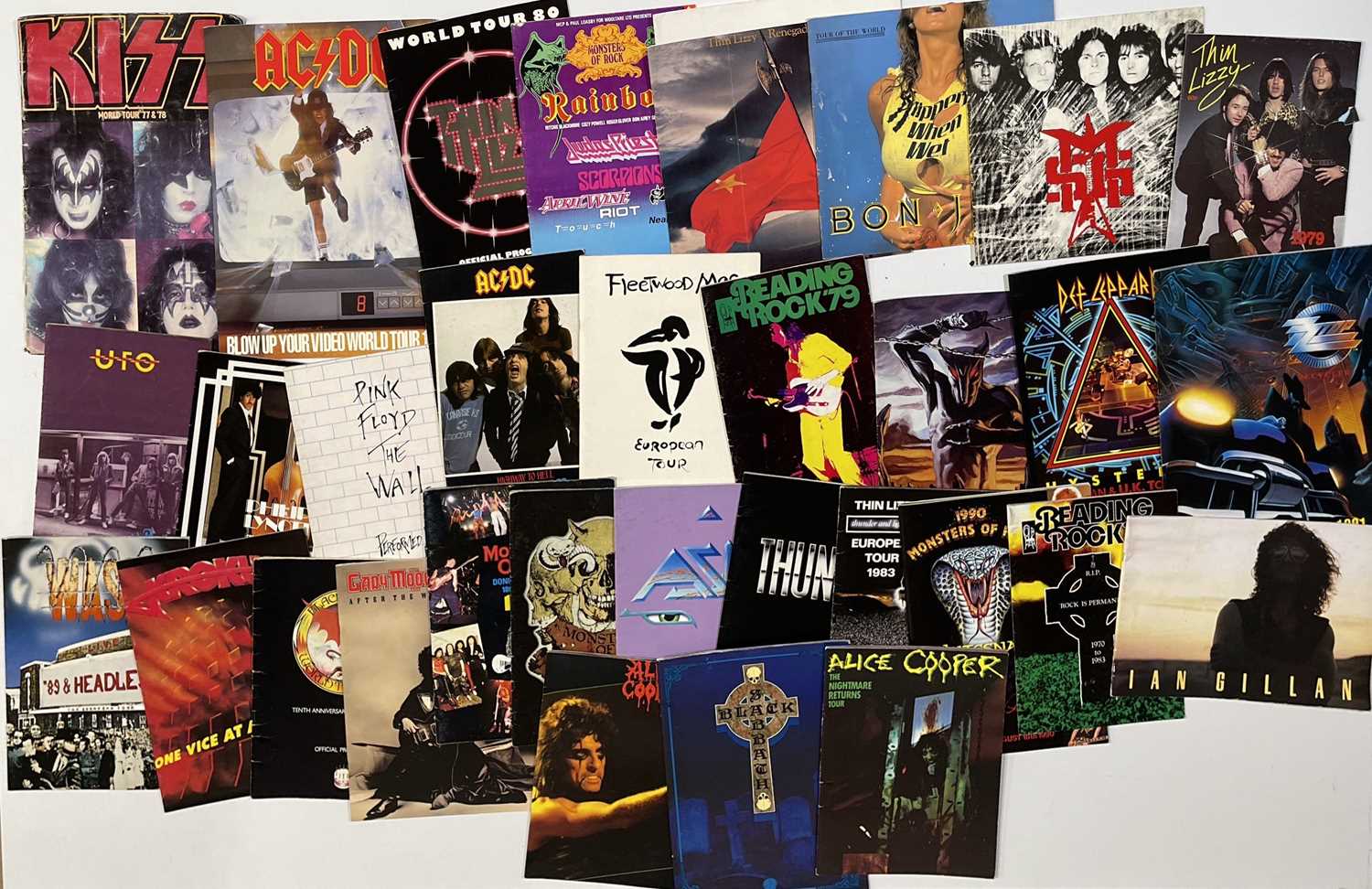 Rock Concert Collection Lot 100 - CONCERT PROGRAMME COLLECTION ROC/METAL/HARD