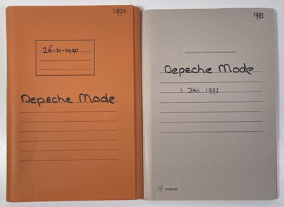 Lot 475 - CONTRACTS AND CONCERT BOOKING ARCHIVE - DEPECHE MODE INC ANDY FLETCHER SIGNED.