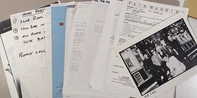 Lot 479 - CONTRACTS AND CONCERT BOOKING ARCHIVE - THE FALL