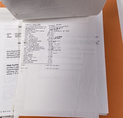Lot 481 - CONTRACTS AND CONCERT BOOKING ARCHIVE - PINK FLOYD.