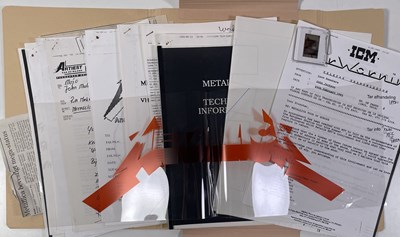 Lot 482 - CONTRACTS AND CONCERT BOOKING ARCHIVE - METALLICA