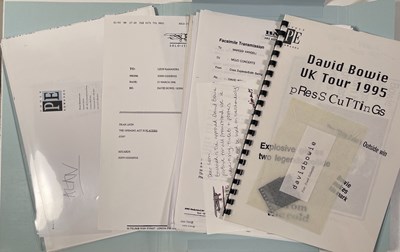 Lot 484 - CONTRACTS AND CONCERT BOOKING ARCHIVE - DAVID BOWIE.
