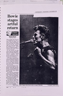 Lot 484 - CONTRACTS AND CONCERT BOOKING ARCHIVE - DAVID BOWIE.