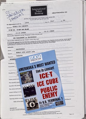 Lot 541 - CONTRACTS AND CONCERT BOOKING ARCHIVE - HIP-HOP ARTISTS INC ICE CUBE/LL COOL J.