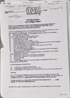 Lot 541 - CONTRACTS AND CONCERT BOOKING ARCHIVE - HIP-HOP ARTISTS INC ICE CUBE/LL COOL J.
