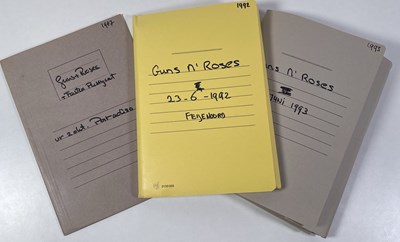 Lot 551 - CONTRACTS AND CONCERT BOOKING ARCHIVE - GUNS N' ROSES.