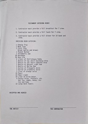 Lot 552 - CONTRACTS AND CONCERT BOOKING ARCHIVE - OZZY OSBOURNE / BLACK SABBATH.