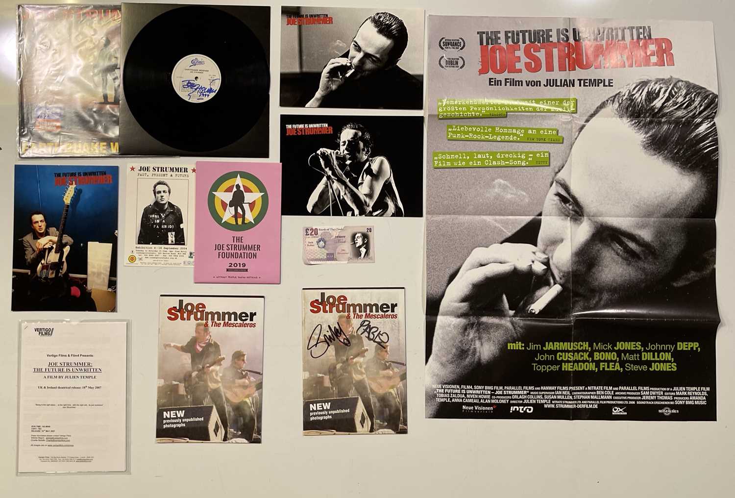 Lot 536 - THE CLASH / JOE STRUMMER - MEMORABILIA.