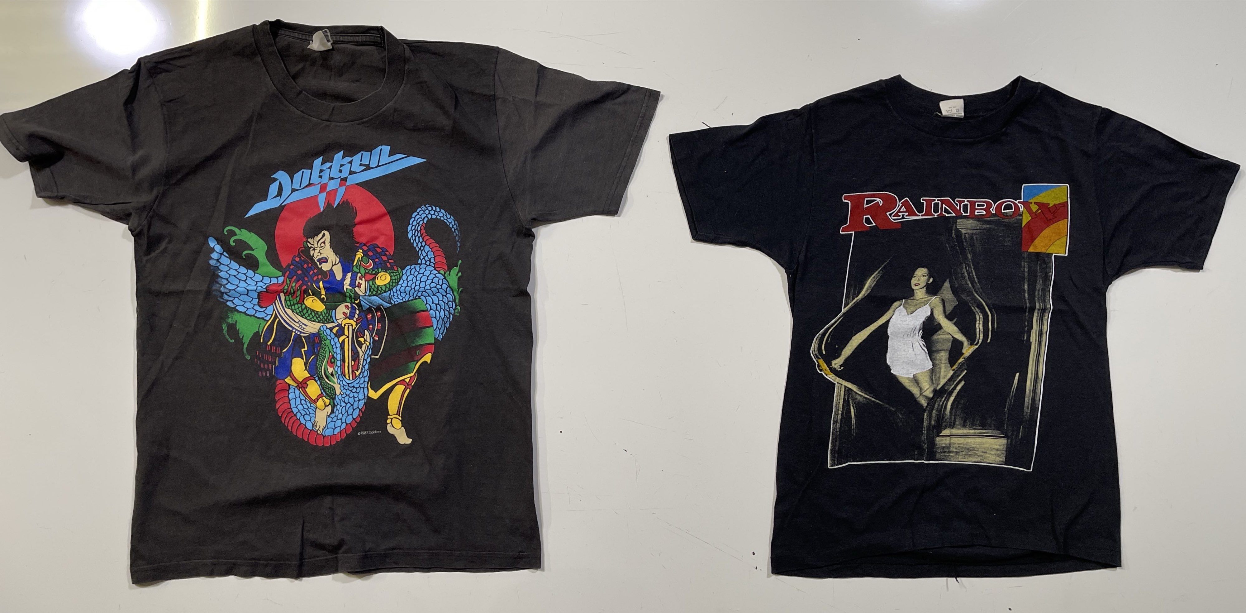 Lot 362 - ORIGINAL C 1980S ROCK / HARD ROCK T-SHIRTS.