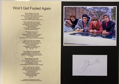 Lot 322 - THE WHO - AUTOGRAPHS