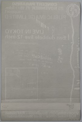 Lot 208 - PIL - ORIGINAL 1983 DUTCH CONCERT POSTER.