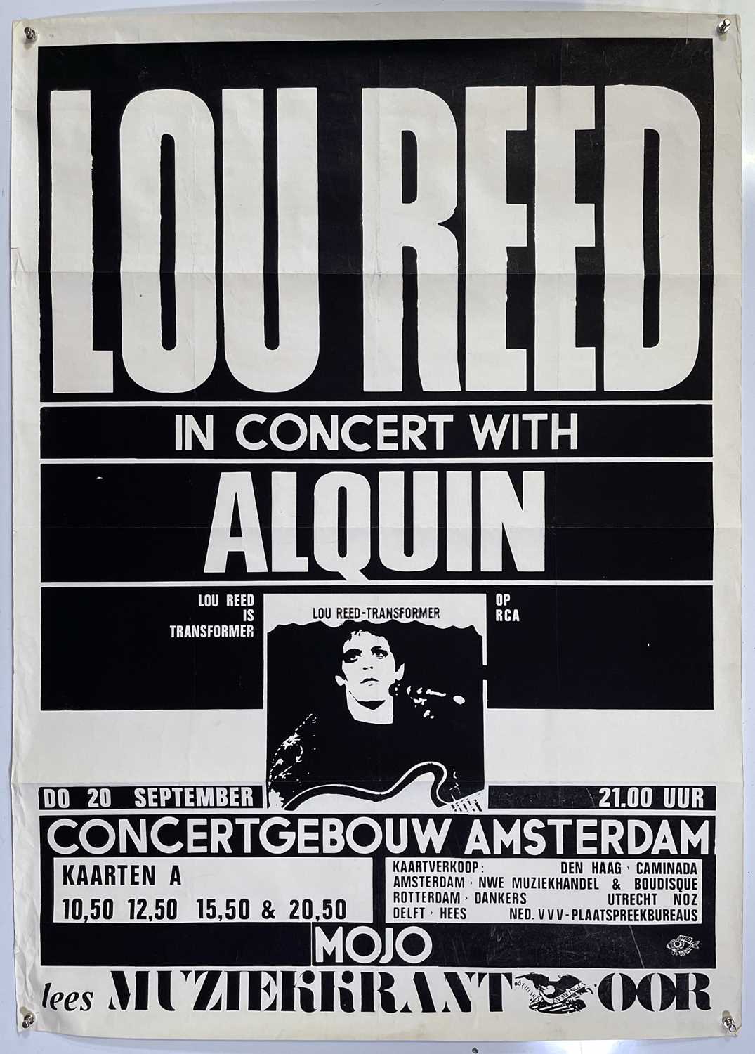 Lot 209 - LOU REED - 1973 CONCERT POSTER.