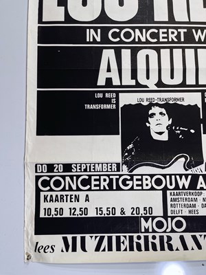 Lot 209 - LOU REED - 1973 CONCERT POSTER.