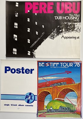 Lot 211 - PUNK / NEW WAVE POSTERS ORIGINAL PROMO / CONCERT POSTERS - PIL / STIFF TOUR / PERE UBU.