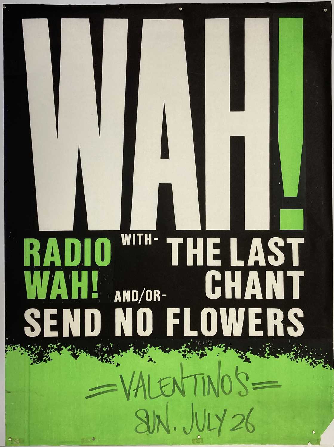 Lot 346 - WAH! POSTER CIRCA 1980S