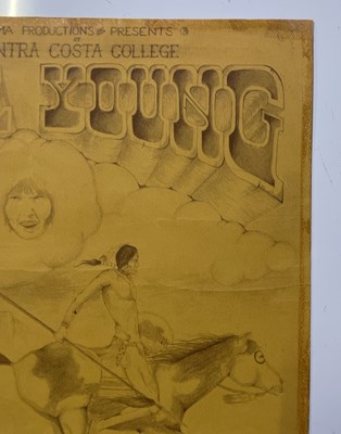 Lot 315 - NEIL YOUNG AND CRAZY HORSE - AN ORIGINAL AND RARE CONTRA COSTA COLLEGE 1970 CONCERT POSTER.