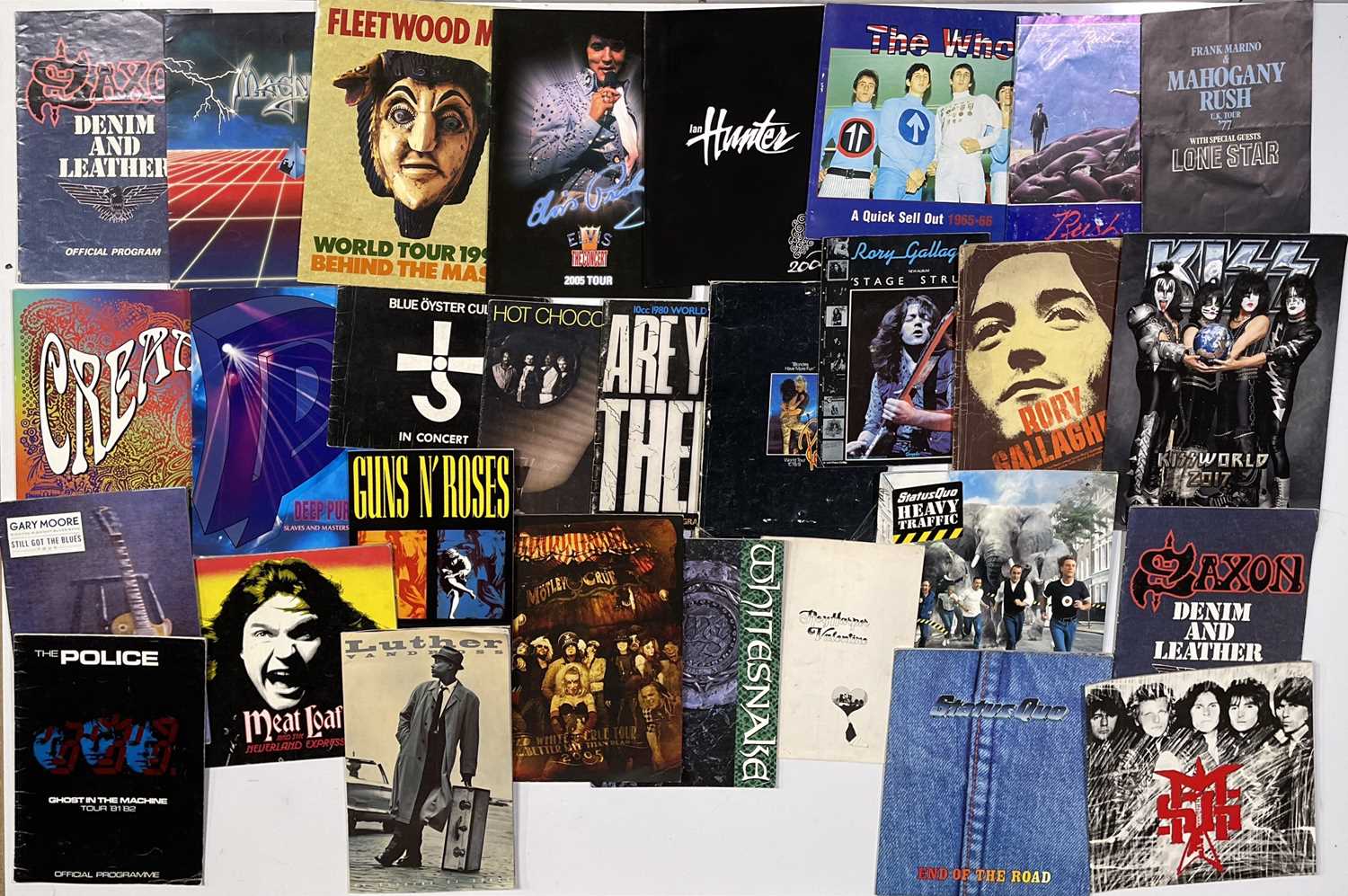 Rock Concert Collection Lot 101 - CONCERT PROGRAMME COLLECTION - ROCK / HARD