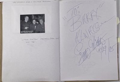 Lot 337 - JAZZ/BLUES AUTOGRAPHS - THE BARRY MCRAE COLLECTION - VOLS 11/12 TO INC PETE SEEGER AND MORE.