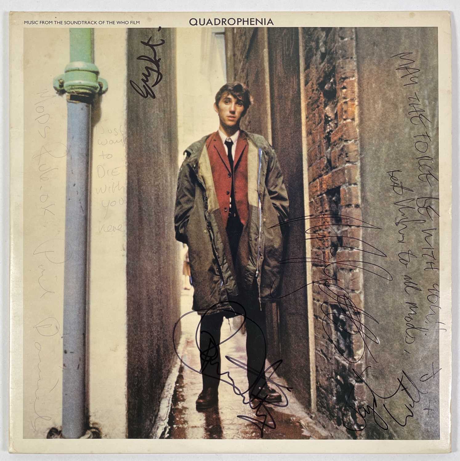 Lot 301 - THE WHO - QUADROPHENIA LP SIGNED BY ROGER DALTREY AND CAST.