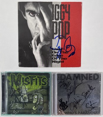 Lot 303 - SIGNED PUNK ITEMS- IGGY / DAMNED / MISFITS.