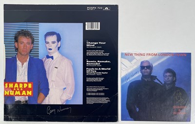 Lot 309 - GARY NUMAN / BILL SHARPE - SIGNED RECORDS.