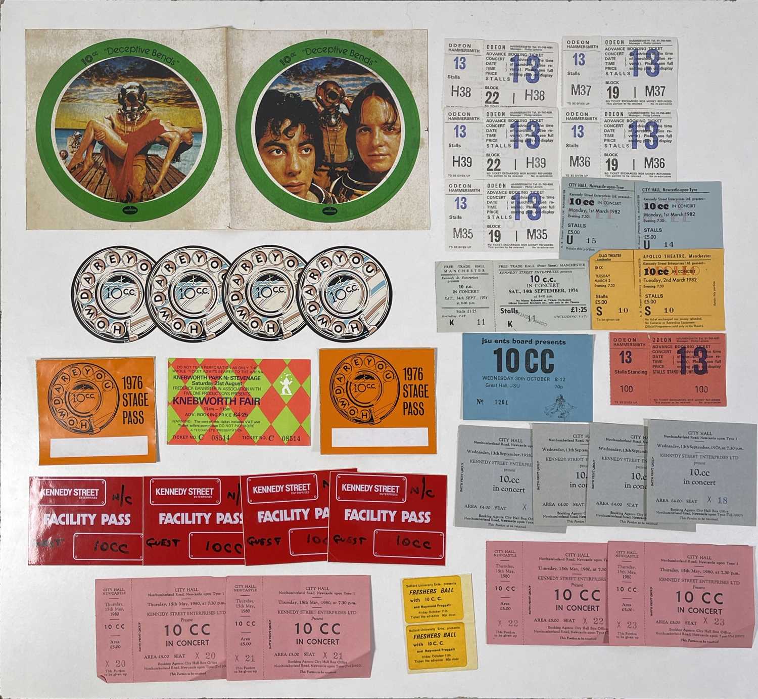 Lot 488 - 10CC - C 1970s/80S TICKET ARCHIVE/PASSES.