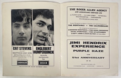 Lot 102 - JIMI HENDRIX - 1967 CONCERT PROGRAMME.