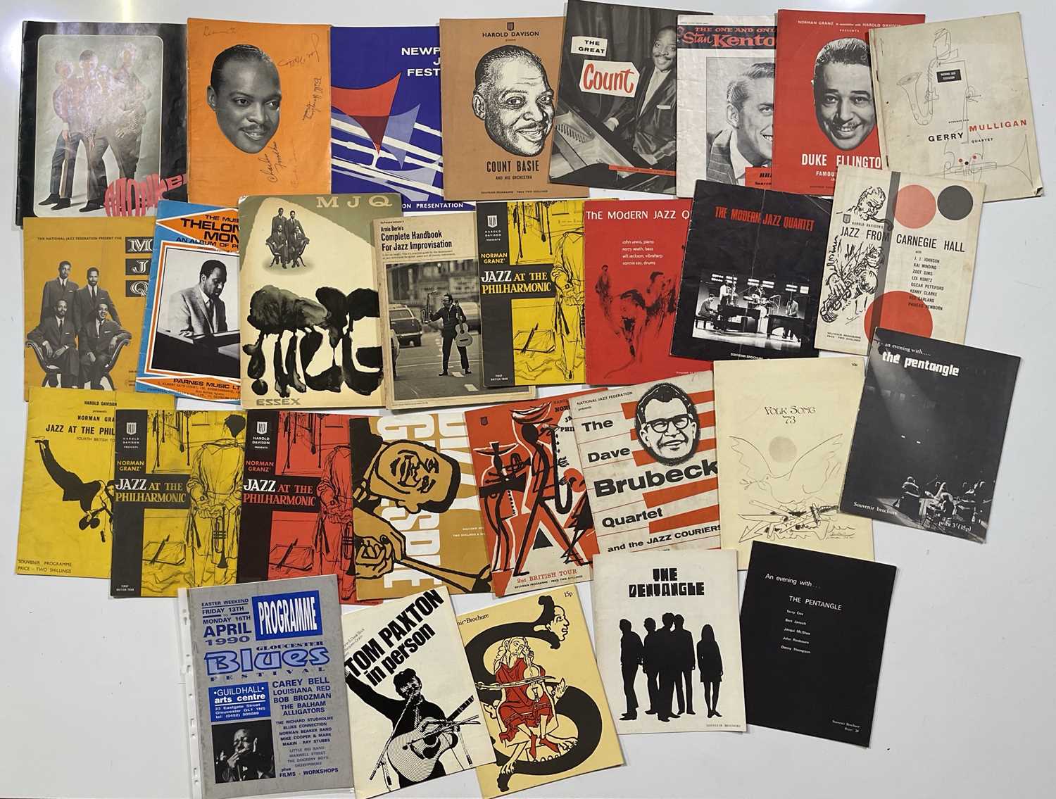 Lot 105 - JAZZ PROGRAMMES - INC COUNT BASIE SIGNED.