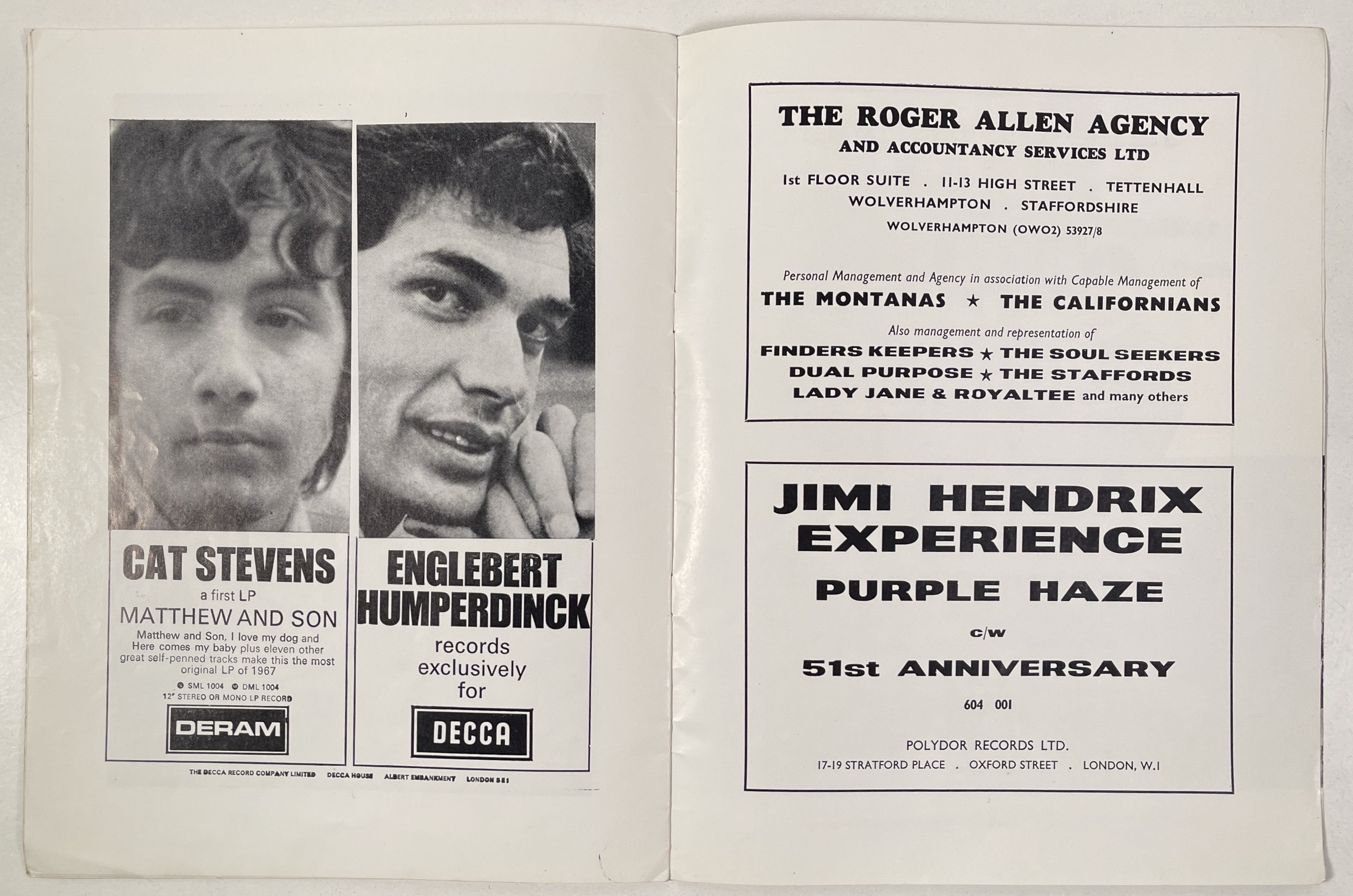 Lot 106 - 1960S ROCK AND POP PROGRAMMES INC