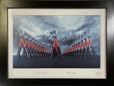 Lot 415 - PINK FLOYD - ROGER WATERS / GERALD SCARFE SIGNED LITHOGRAPH.