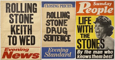 Lot 427 - THE ROLLING STONES - NEWSPAPER BILLBOARD POSTERS.