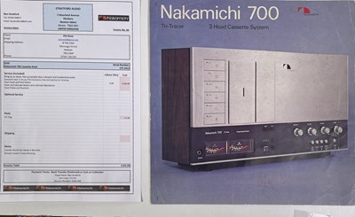 Lot 46 - NAKAMICHI 700 TAPE DECK - FULLY SERVICED.