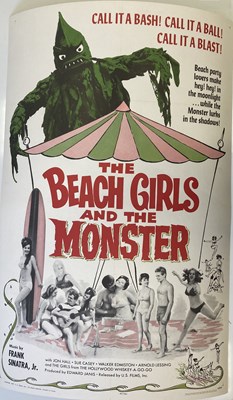 Lot 22 - BEACH GIRLS AND THE MONSTER US ONE SHEET POSTER