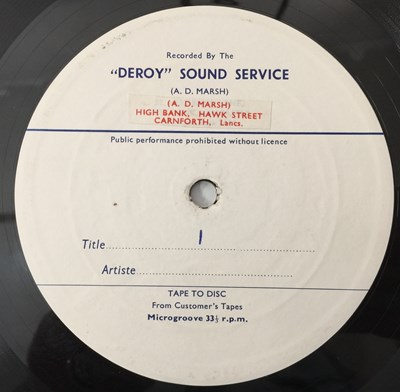 Lot 110 - 'NOTHING VENTURE' - DEROY SOUND SERVICE - UNRELEASED LP (ADM LP 301/2)
