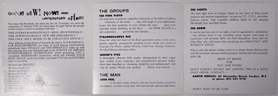 Lot 428 - PINK FLOYD / T.REX - A RARE 1966 PRESS RELEASE AND PROMOTIONAL BOOKLET.