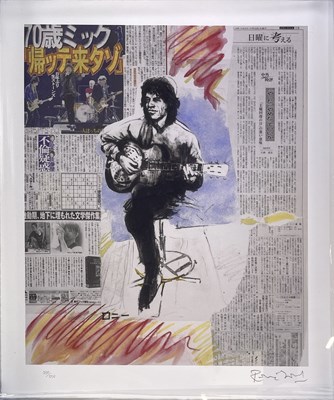 Lot 394 - THE ROLLING STONES - RONNIE WOOD GENESIS BOOK WITH SIGNED PRINT - MICK.